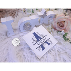 Stickdatei - Doodle Blumen Alphabet Monogram geteilt "A"